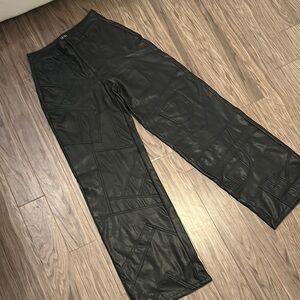 Black Faux Leather Pants